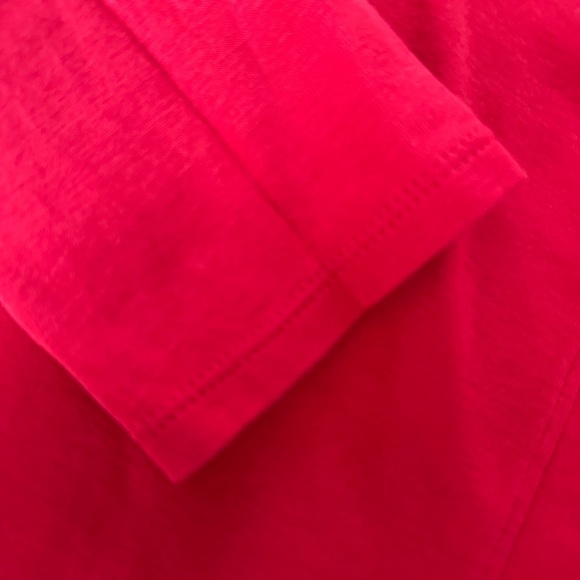 J. Jill Red Long Sleeve Top with Striped Accents - Picture 7 of 8